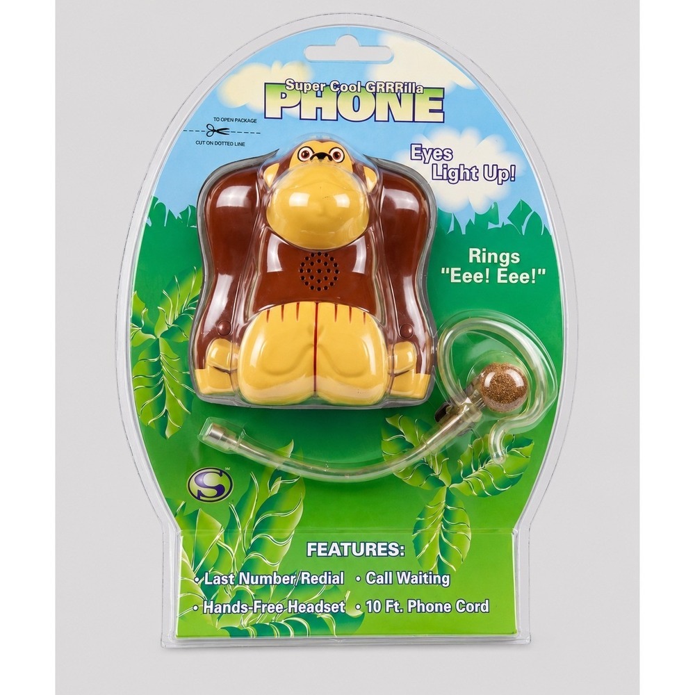 Vintage‎ Super Cool GRRRilla Gorilla Novelty Landline Phone New In Package Retro